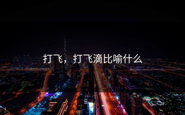 打飞，打飞滴比喻什么